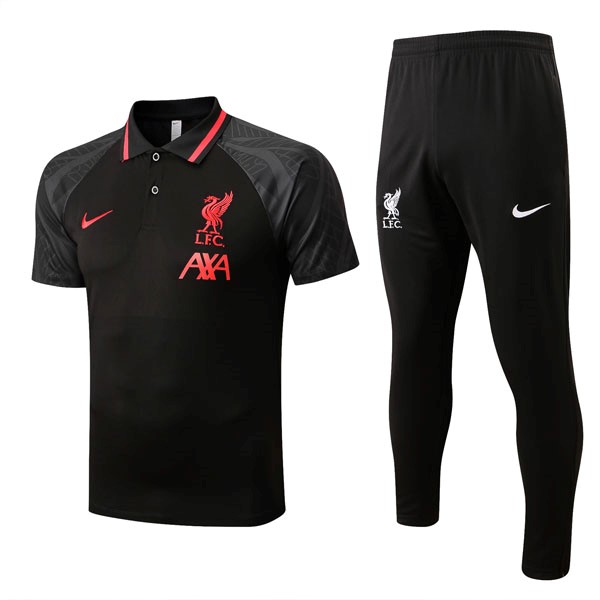 Polo Liverpool Conjunto Completo 2022/23 Negro